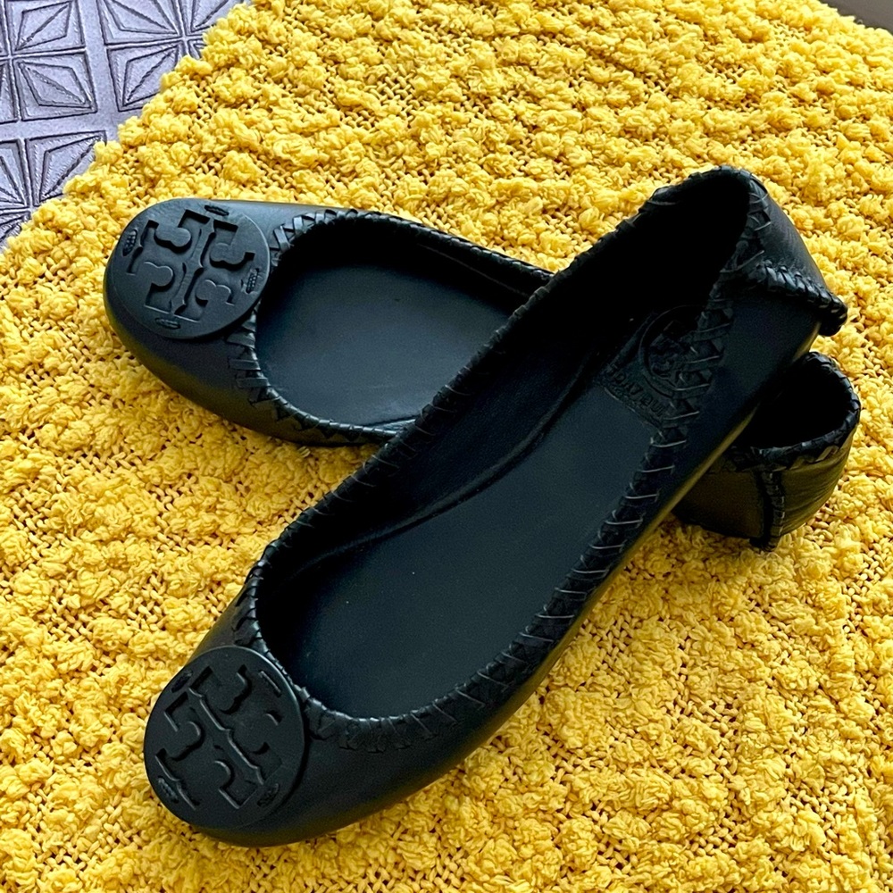 Tory Burch Black Ballet Flats